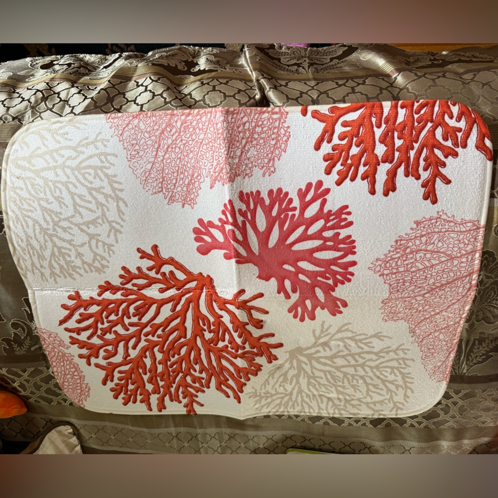 New Coral Pattern Dish Drying Microfiber Mat
